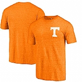 Tennessee Volunteers Fanatics Branded Tenn Orange Heather Left Chest Distressed Logo Tri Blend T-Shirt,baseball caps,new era cap wholesale,wholesale hats